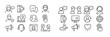 © Zaleman - Collection of line icons representing communication and customer service concepts in a modern digital environment