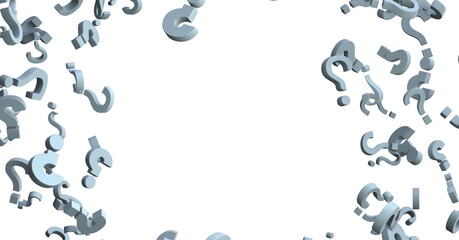 Aufkleber - question icons, original 3d rendering; business and marketing concepts
