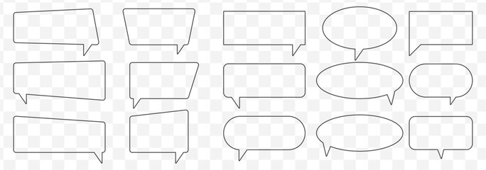 Poster - Speech Bubble set. Talk bubble. Cloud speech bubbles collection. Vector on Transparent Background. EPS 10.