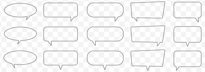 Poster - Speech Bubble set. Talk bubble. Cloud speech bubbles collection. Vector on Transparent Background. EPS 10.