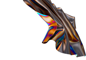 Fototapete - Iridescent fabric flowing in a mesmerizing dance