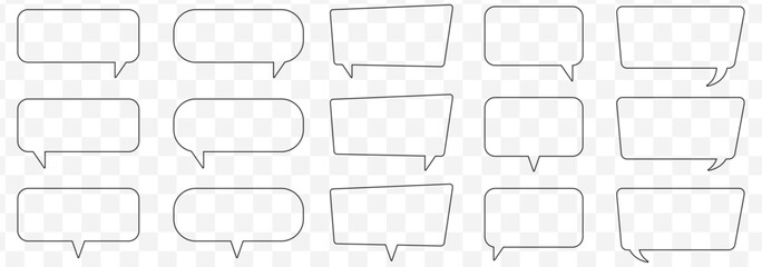 Poster - Speech Bubble set. Talk bubble. Cloud speech bubbles collection. Vector on Transparent Background. EPS 10.