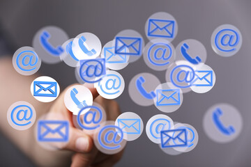 Poster - Easy ways to connect. Email, phone, and other contact options available.