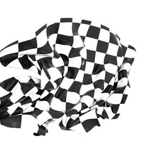 Poster - The checkered flag waves in the wind a symbol of victory and the thrill of competition