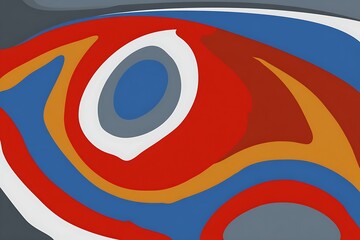 Poster - Abstract waves in varied color layers