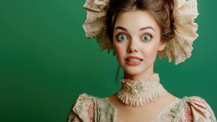 Poster - A woman with an expression of surprise and shock, possibly due to unexpected news or event