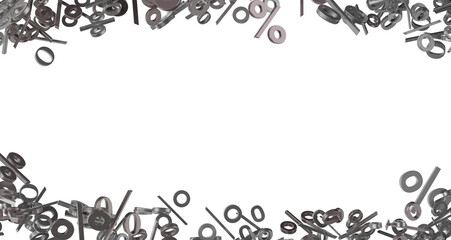 Aufkleber - 3d Sales icons floating in the air 3D rendering