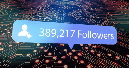 Poster - Image of followers numbers over processor socket