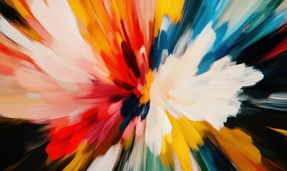 Poster - Abstract colorful explosion, vibrant art, dynamic background, design element