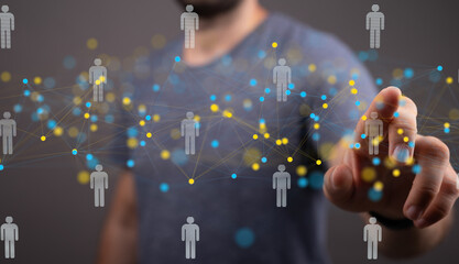 Aufkleber - Visual representation of a global network, illustrating connections and collaborations.