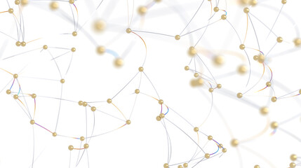 Abstract Network with Golden Spheres