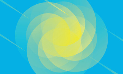 Poster - Blue gradient abstract background. Yellow circle radial shapes composition Space. suitable for background, landing page, wallpaper, home screen, theme. vector eps 10