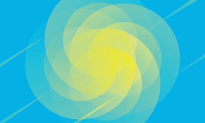 Poster - Blue gradient abstract background. Yellow circle radial shapes composition Space. suitable for background, landing page, wallpaper, home screen, theme. vector eps 10