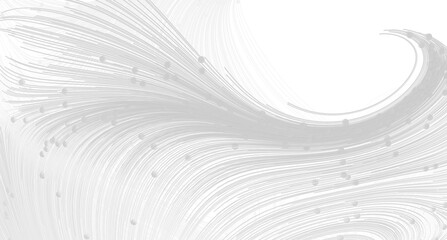 Poster - Modern abstract background with gray wave lines and subtle dots. Perfect for tech, design, and corporate projects.