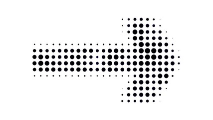 Poster - Arrow Symbol With Halftone Dot Circles Animation 