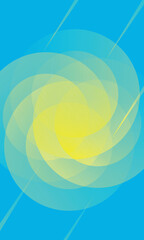 Poster - Blue gradient abstract background. Yellow circle radial shapes composition Space. suitable for background, landing page, wallpaper, home screen, theme. vector eps 10