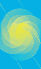 Poster - Blue gradient abstract background. Yellow circle radial shapes composition Space. suitable for background, landing page, wallpaper, home screen, theme. vector eps 10