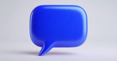 Poster - A chat bubble message speech dialog icon symbol or communication type talk flat design isolated on white background with chatting speak balloon conversation is shown in 3D rendering