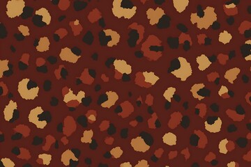 Poster - Abstract seamless cheetah pattern brown hues