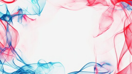 Poster - Stylish invitation background with neon red and blue wave lines creates a modern frame, wallpaper AI generated image