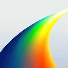 Poster - Dynamic rainbow gradient arc clean white surface graphic design modern art minimalist style