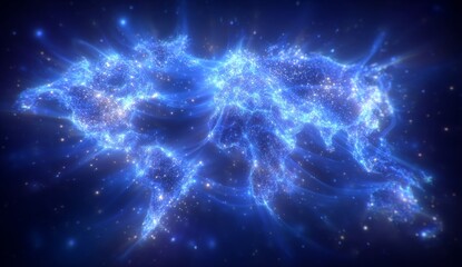 Poster - International growth strategy and global business connections rely heavily on cutting-edge technology, digital networks, and internet communication to achieve worldwide financial success