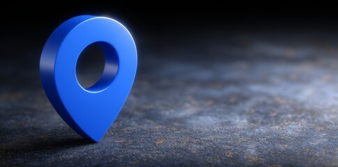 Poster - The navigation map background features a blue 3D icon pin, along with a direction marker symbol, gps pointer, or a discovery travel position mark, place sign, and global technology to search for