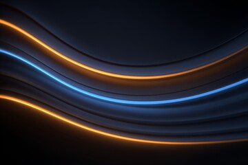 Poster - The backdrop features a stunning abstract concept with glowing lights, set against a 3D background and illuminated by a colorful LED spotlight