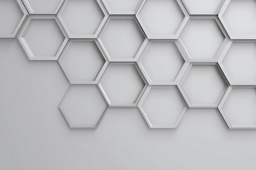 Aufkleber - White honeycomb background in abstract composition