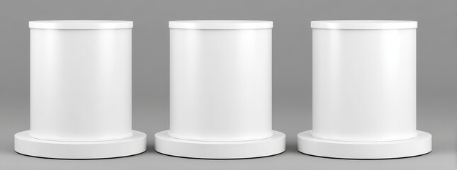 Poster - The winner podium platform stage is isolated on a png background and features a first place victory pedestal for use in a ceremony or as a modern white product presentation display with a minimal