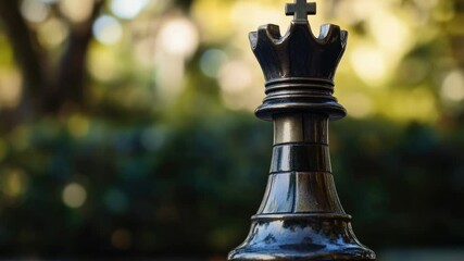 Aufkleber - A metal chess piece with a cross symbol on it, suitable for use in fantasy or strategy illustrations