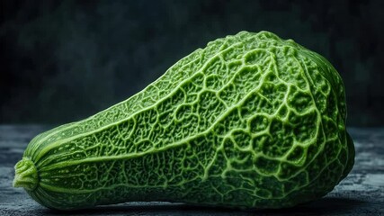 Poster - A close-up shot of a fresh green vegetable on a table, perfect for use in recipes or as a prop for cooking-related content