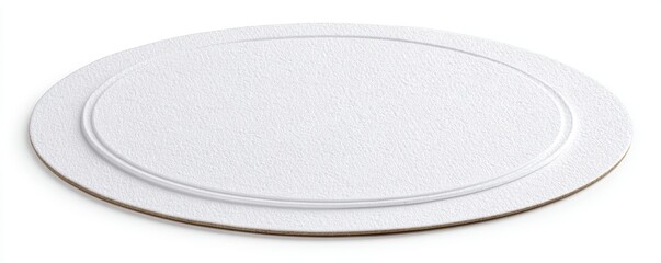 Fototapete - A 3D PNG background image featuring a white stone podium, a display platform, and a stage scene with a blank presentation design, often used for beauty and cosmetic advertising, or as an empty marble
