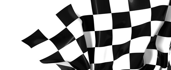 Poster - The checkered flag waves in victory
