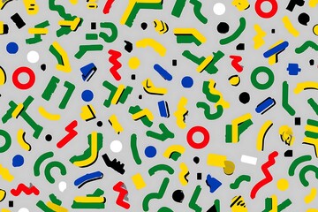 Poster - Abstract shapes colorful geometric pattern art