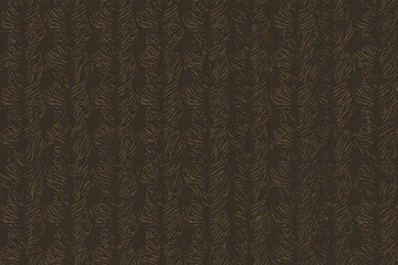 Poster - Dark brown abstract textured wavy pattern
