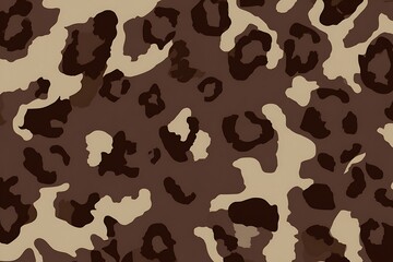 Poster - Leopard print camouflage in neutral colors