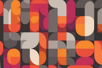 Poster - Abstract shapes and forms colorful design