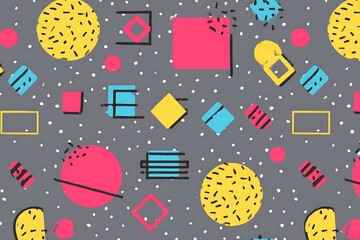 Poster - Abstract retro background with geometric shapes
