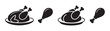 © Md Jasim islam - Chicken roast icon. Chicken, fried chicken leg. Chicken icon symbol. Vector illustration eps 10