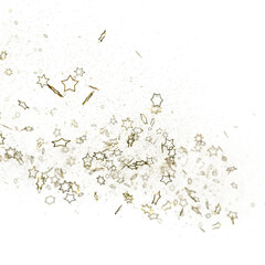 Poster - stars background, sparkle lights confetti falling. magic shining Flying christmas stars on night