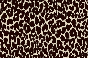 Poster - Seamless brown and cream leopard print