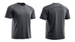 © Sojib_Islam - Front and back view of a professional gray sports tee shirt mockup for presentations