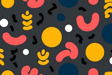 Poster - Abstract colorful playful pattern modern design