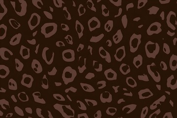 Poster - Chocolate brown leopard print seamless pattern