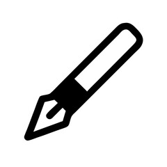 Poster - Simple ink pen icon. Stylish ink pen design perfect for branding stationery.  This minimalist ink pen illustration is ideal for website design, app icons, and corporate identity.