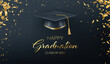 © vik_y - Elegant Graphic of Graduation Cap With Golden Decorations and Happy Graduation Class Of 2025 Message