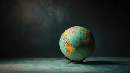 Poster - A green glass orb sits atop a flat surface