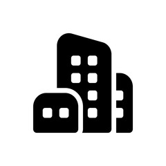 Poster - Building black color icons