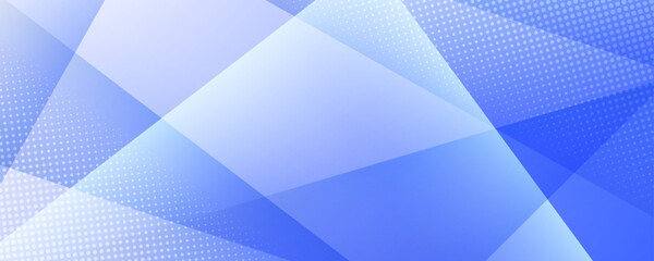 Poster - 3d blue geometric abstract background overlap layer on bright space with polygon shape effect decora